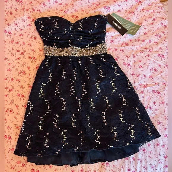 my michelle homecoming dresses Short Cocktail Glitter Homecoming Dress